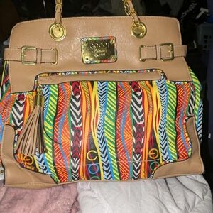 COOGI Multicolor Patterned Satchel Bag